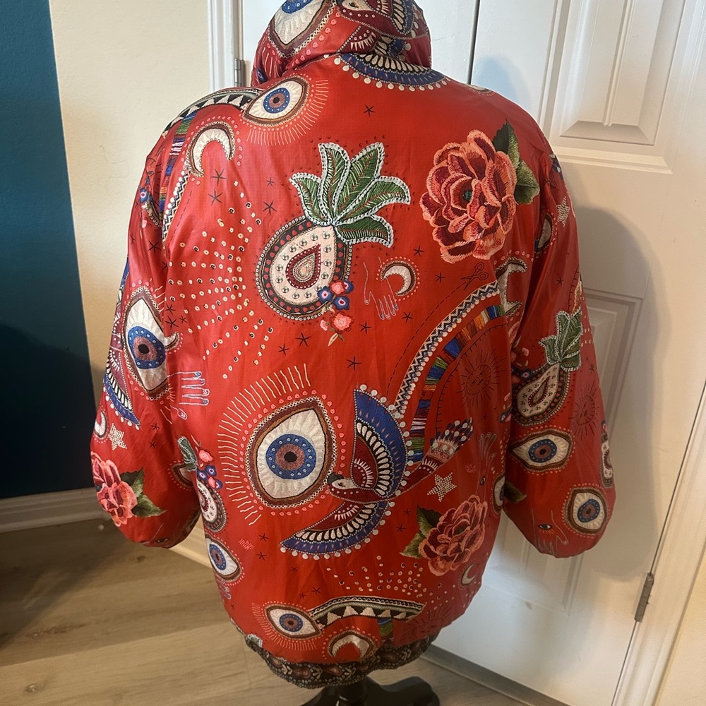 Farm Rio Reversible Mystic Puffer Jacket size S/M - Picture 11 of 12